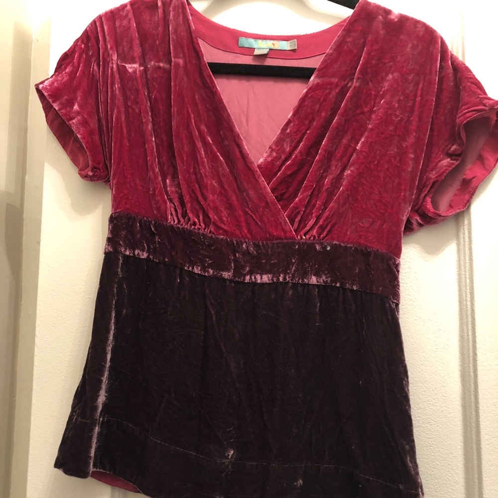 Velvet flattering top